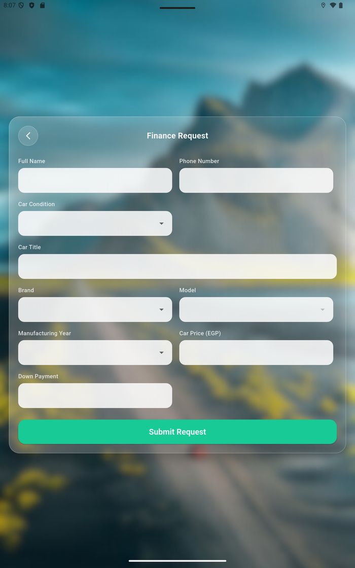 BNFT Auto — finance request form
