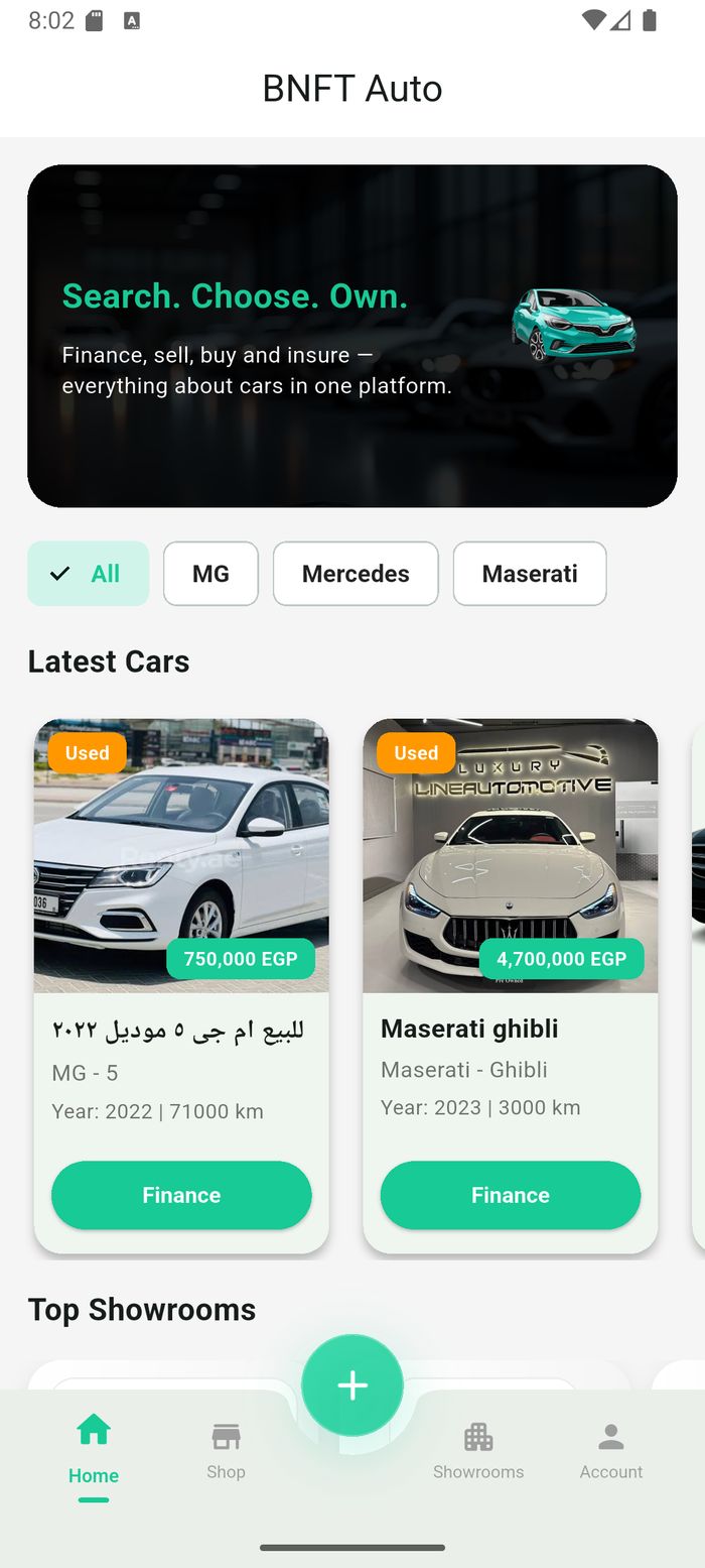 BNFT Auto — cars listing