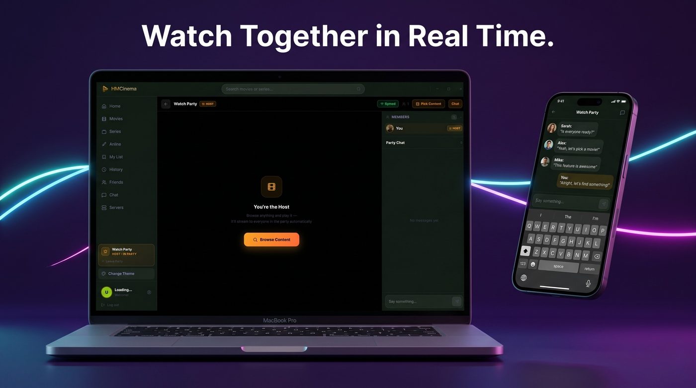 HM Cinema — watch party feature
